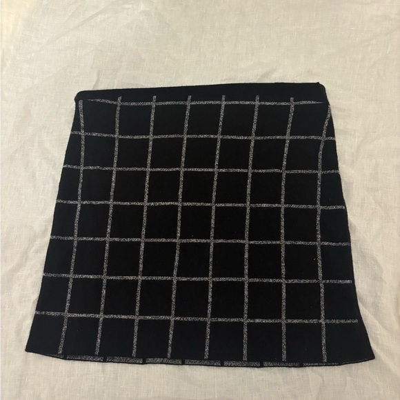 Smartwool Skirt Womens Medium Wool Blend Black Gray Pull On Mini Knit Reversible - Picture 4 of 4